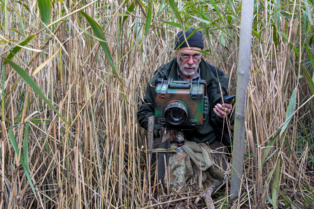 Axel Gebauer Adjusting Sony Camera in a Scout Camera Box