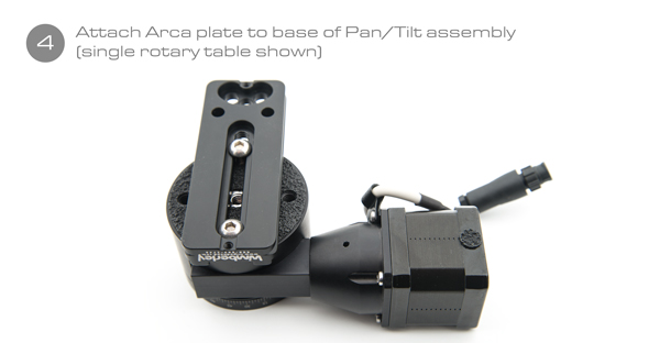 Arca Clamp attaced to Rotary Table